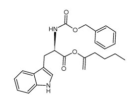hex-1-en-2-yl N-carbobenzyloxytryptophanate结构式