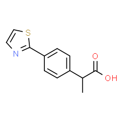 α-Methyl-4-(2-thiazolyl)benzeneacetic acid structure