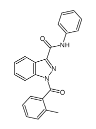 1-(2-methylbenzoyl)-1H-indazole-3-carboxylic acid phenylamide结构式