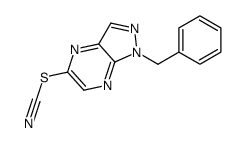 (1-benzylpyrazolo[3,4-b]pyrazin-5-yl) thiocyanate Structure