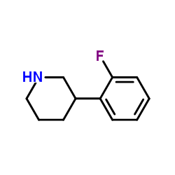 3-(2-Fluorophenyl)piperidine结构式