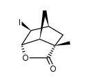 6-endo-Hydroxy-5-exo-iod-2-exo-methylbicyclo[2.2.1]heptan-2-endo-carbonsaeurelacton结构式