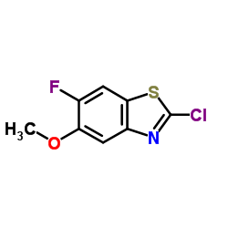 2-Chloro-6-fluoro-5-methoxy-1,3-benzothiazole结构式