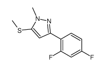 3-(2,4-difluorophenyl)-1-methyl-5-methylsulfanylpyrazole结构式