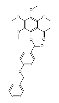 2-(4-benzyloxybenzoyloxy)-3,4,5,6-tetramethoxyacetophenone结构式
