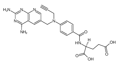 10-propargyl-5-deazaaminopterin analog of folic acid结构式