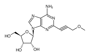 2-(3-methoxy-1-propyn-1-yl)adenosine Structure