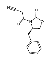 (R)-3-[4-benzyl-2-oxooxazolidin-3-yl]-3-oxopropanenitrile Structure