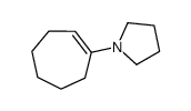 1-(1-Cycloheptenyl)pyrrolidine结构式