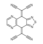 2-(9-Dicyanomethylene-9H-2-thia-1,3,5,8-tetraaza-cyclopenta[b]naphthalen-4-ylidene)-malononitrile Structure