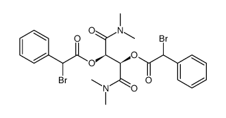 O,O'-di(α-bromo-α-phenylacetyl)-N,N,N',N'-tetramethyl-L-tartaric diamide结构式