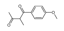 1-(4-methoxyphenyl)-2-methylbutane-1,3-dione结构式