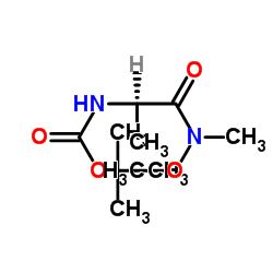 (R)-TERT-BUTYL1-(METHOXY(METHYL)AMINO)-1-OXOPROPAN-2-YLCARBAMATE structure