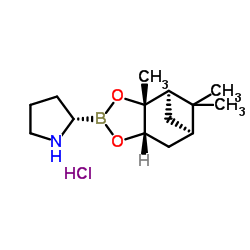 (1R,2R,3S,5R)-Pinanediol Pyrrolidine-2R-boronate Hydrochloride structure