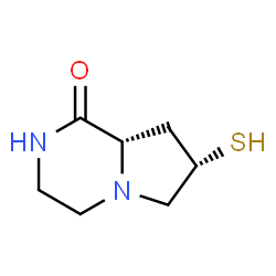 Pyrrolo[1,2-a]pyrazin-1(2H)-one, hexahydro-7-mercapto-, (7S-trans)- (9CI) Structure