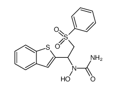 1-(1-(benzo[b]thiophen-2-yl)-2-(phenylsulfonyl)ethyl)-1-hydroxyurea结构式