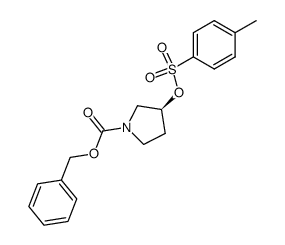 (S)-3-(甲苯-4-磺酰氧基)-吡咯烷-1-羧酸苄基酯结构式