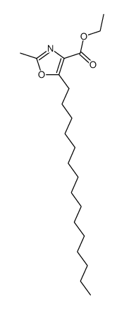 ethyl 2-methyl-5-pentadecyloxazole-4-carboxylate结构式