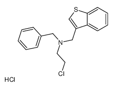 N-(1-benzothiophen-3-ylmethyl)-N-benzyl-2-chloroethanamine,hydrochloride Structure