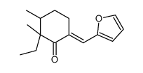 2-Ethyl-6-furfurylidene-2,3-dimethylcyclohexanone structure