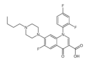 7-(4-butylpiperazin-1-yl)-1-(2,4-difluorophenyl)-6-fluoro-4-oxoquinoline-3-carboxylic acid Structure