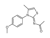 N-[3-(4-methoxyphenyl)-4-methyl-1,3-thiazol-2-ylidene]acetamide结构式