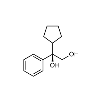 (R)-1-环戊基-1-苯基乙烷-1,2-二醇结构式