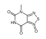 4-methyl-5,7-dioxo-4,5,6,7-tetrahydro-[1,2,5]thiadiazolo[3,4-d]pyrimidine 1-oxide结构式