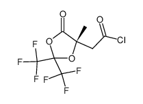 [(5S)-2,2-Bis(trifluoromethyl)-5-methyl-4-oxo-1,3-dioxolan-5-yl] acetyl chloride Structure