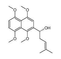 (R)-4-methyl-1-(1,4,5,8-tetra-methoxynaphthalen-2-yl)pent-3-en-1-ol Structure