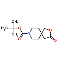 3-氧代-2-氧代-氧杂-8-氮杂螺[4.5]癸-8-羧酸叔丁酯结构式