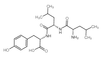 L-亮氨酰-L-亮氨酰-L-酪氨酸结构式