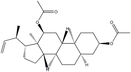 24-Nor-5β-chol-22-ene-3α,12α-diol diacetate structure