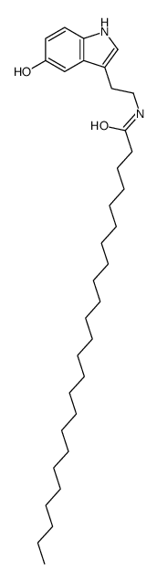 N-[2-(5-hydroxy-1H-indol-3-yl)ethyl]tetracosanamide Structure