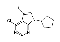 4-CHLORO-7-CYCLOPENTYL-5-IODO-7H-PYRROLO[2,3-D]PYRIMIDINE Structure