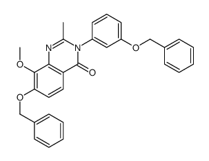 4(3H)-Quinazolinone,8-methoxy-2-methyl-7-(phenylmethoxy)-3-[3-(phenylmethoxy)phenyl]-结构式