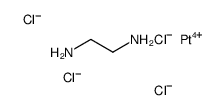 Ethane-1,2-diamine, platinum(+4) cation, tetrachloride结构式