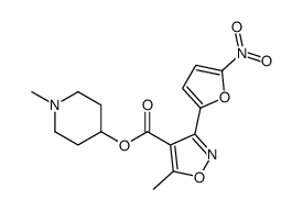5-Methyl-3-(5-nitro-2-furyl)-4-isoxazolecarboxylic acid 1-methyl-4-piperidyl ester结构式