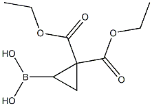 2,2-Bis(ethoxycarbonyl)cyclopropyl boronic acid结构式
