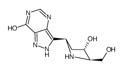 7H-Pyrazolo4,3-dpyrimidin-7-one, 1,4-dihydro-3-(2R,4S,5R)-4-hydroxy-5-(hydroxymethyl)-2-pyrrolidinyl-结构式