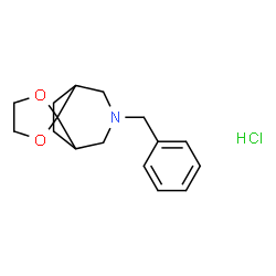 3-benzyl-3-azaspiro[bicyclo[3.2.1]octane-8,2'-[1,3]dioxolane] hydrochloride结构式