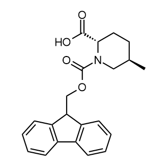 (2S,5R)-1-(((9H-芴-9-基)甲氧基)羰基)-5-甲基哌啶-2-羧酸结构式