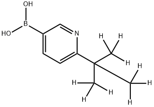 (6-(2-(methyl-d3)propan-2-yl-1,1,1,3,3,3-d6)pyridin-3-yl)boronic acid结构式