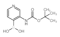 Boc-3-Aminopyridine-4-boronic acid结构式