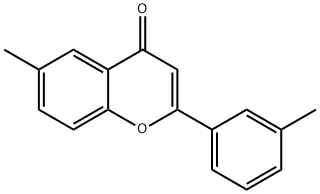 4H-1-Benzopyran-4-one, 6-methyl-2-(3-methylphenyl)- Structure