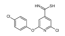 2-氯-6-(4-氯苯氧基)吡啶-4-硫代甲酰胺结构式