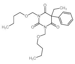 2,4,6(1H,3H,5H)-Pyrimidinetrione,1,3-bis(butoxymethyl)-5-ethyl-5-phenyl-结构式