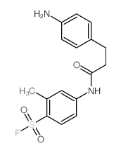 Benzenesulfonylfluoride, 4-[[3-(4-aminophenyl)-1-oxopropyl]amino]-2-methyl- Structure