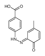 4-[2-(3-methyl-6-oxocyclohexa-2,4-dien-1-ylidene)hydrazinyl]benzoic acid Structure