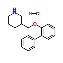 3-[(2-Biphenylyloxy)methyl]piperidine hydrochloride (1:1) Structure